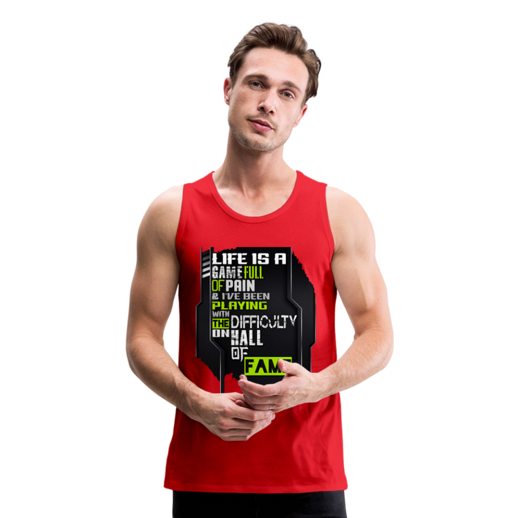 LIFE IS A GAME Men’s Premium Tank - red