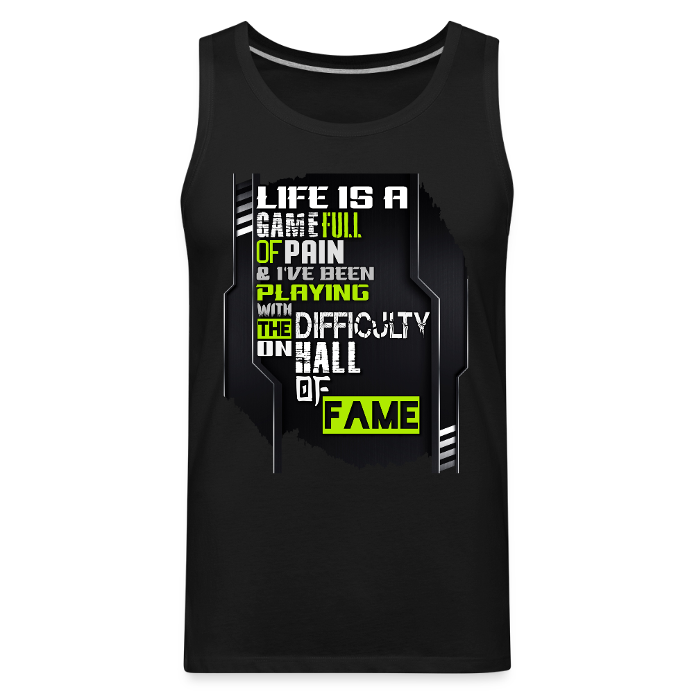 LIFE IS A GAME Men’s Premium Tank - black