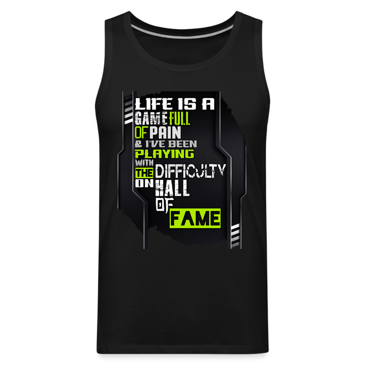 LIFE IS A GAME Men’s Premium Tank - black