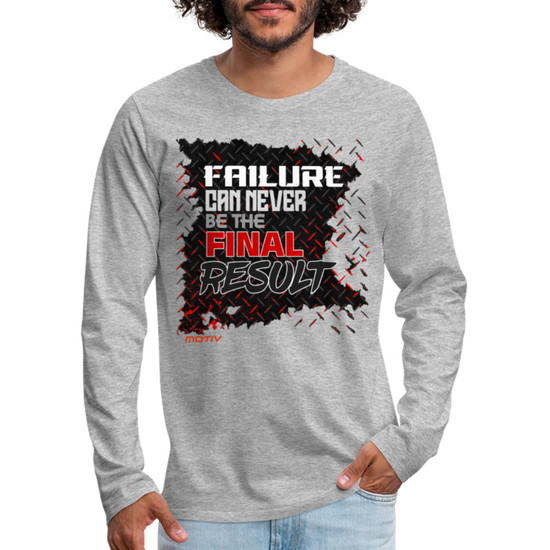 Men's FINAL RESULT Premium Long Sleeve T-Shirt - heather gray