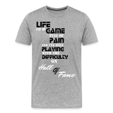 Life Is A Game Men’s Premium Organic T-Shirt - heather gray