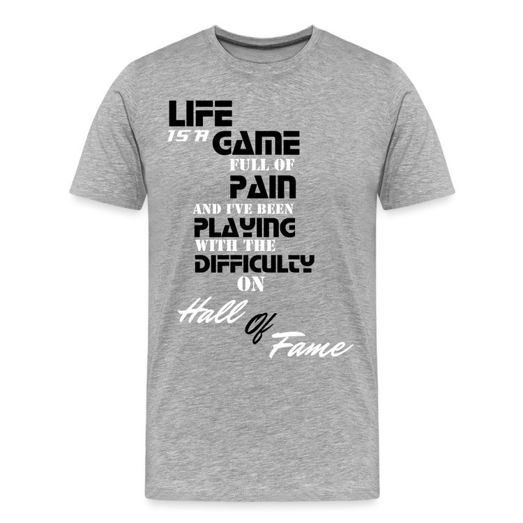 Life Is A Game Men’s Premium Organic T-Shirt - heather gray