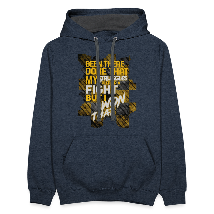 Been There Done That premium Hoodie - indigo heather/asphalt