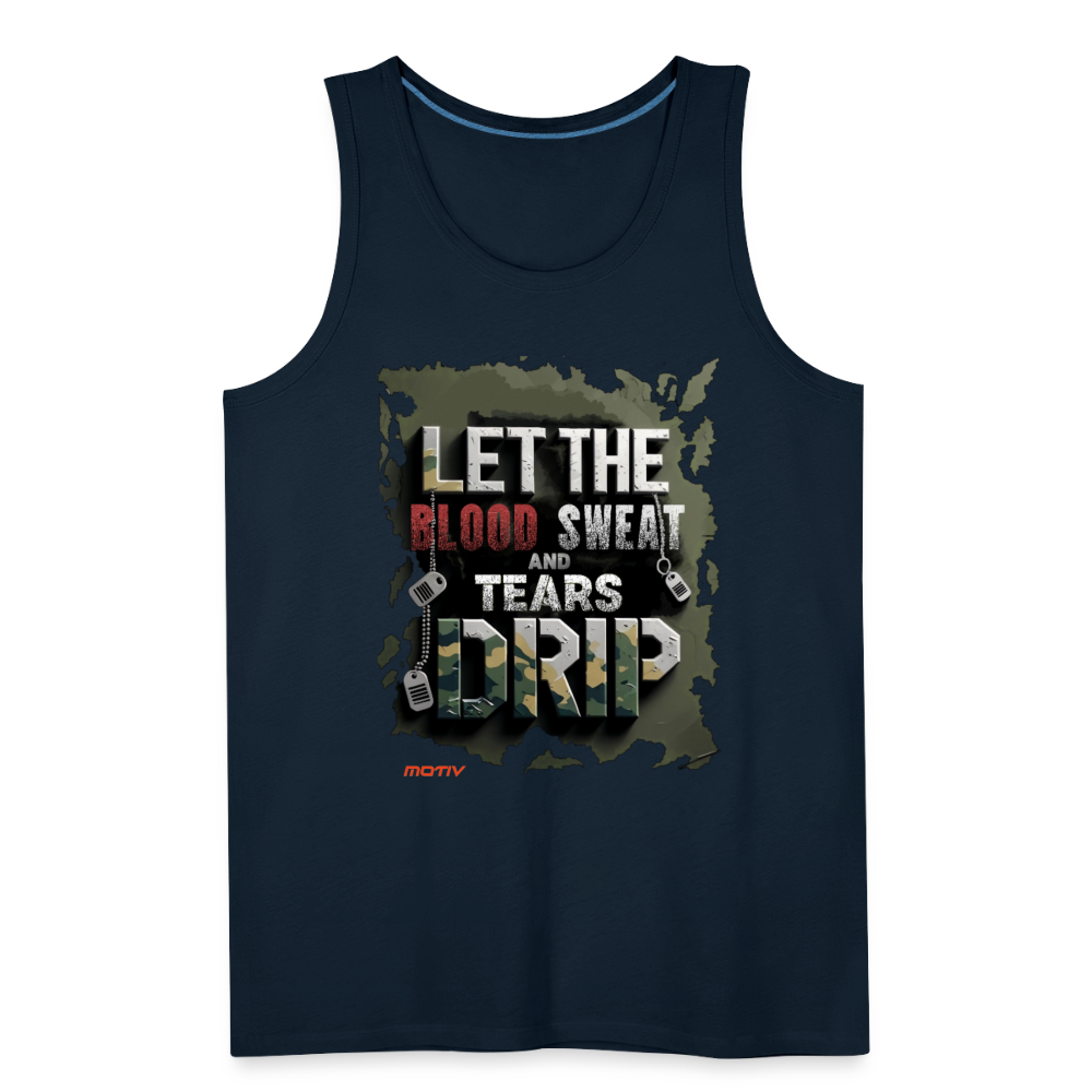 BLODD SWEAT & TEARS Men’s Premium Tank - deep navy