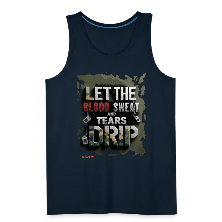 BLODD SWEAT & TEARS Men’s Premium Tank - deep navy