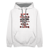 LIFE IS A GAME Premium Contrast Hoodie - white/gray
