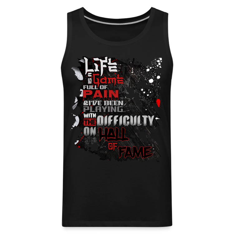 LIFE IS A GAME Men’s Premium Tank - black