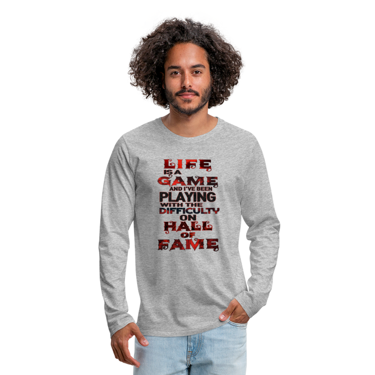 Lie Is A Game Premium Long Sleeve T-Shirt - heather gray