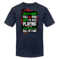 LIFE IS A GAME PALESTINE Edition  Men's T-Shirt by Bella + Canvas - navy