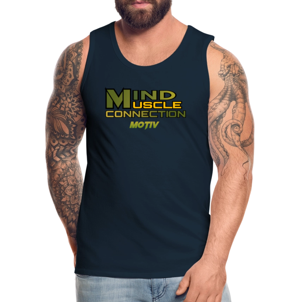 Mind Muscle Connection Men’s Premium Tank - deep navy