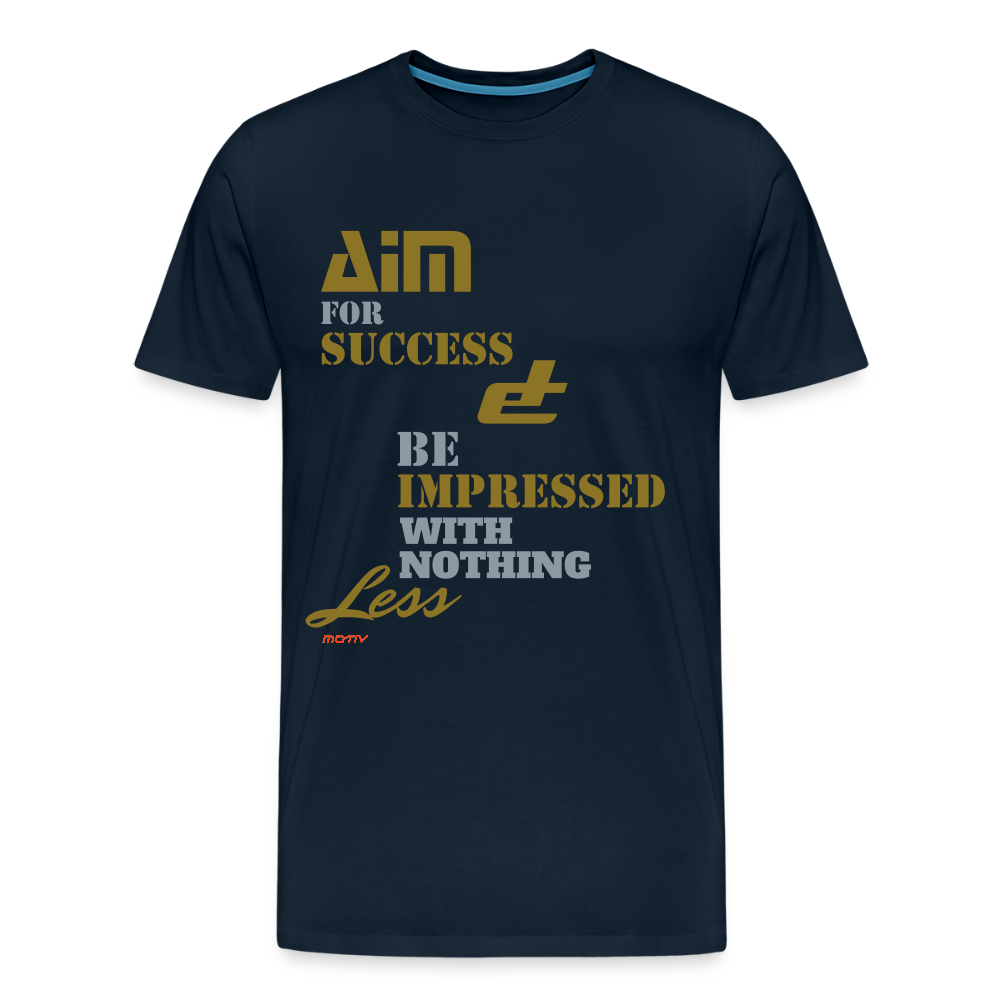 Aim For Success Men's Premium T-Shirt - deep navy