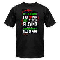 LIFE IS A GAME PALESTINE Edition  Men's T-Shirt by Bella + Canvas - black