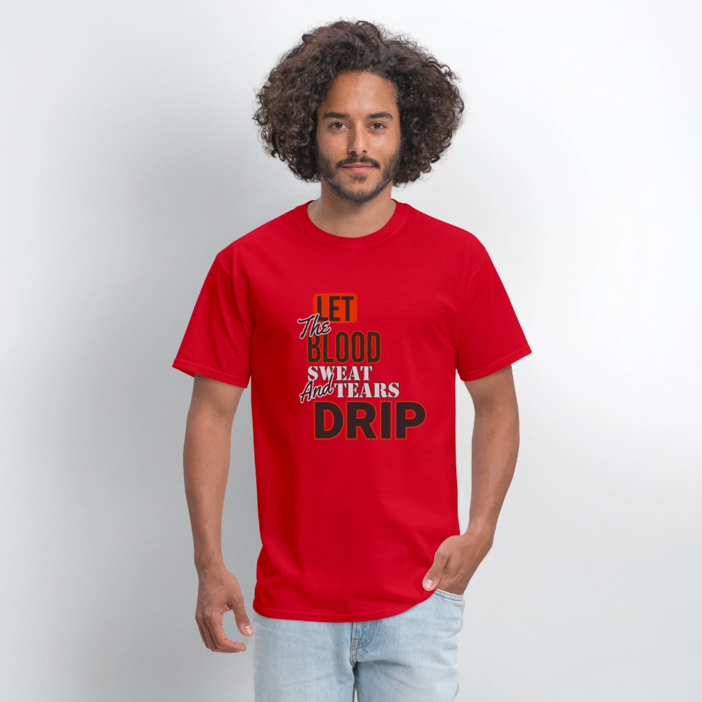 Blood, Sweat & Tears Half Sleeve Premium Tee - red