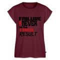 FINAL RESULT Women's Roll Cuff T-Shirt - burgundy