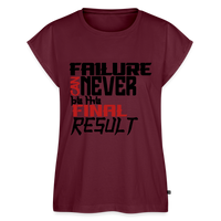 FINAL RESULT Women's Roll Cuff T-Shirt - burgundy