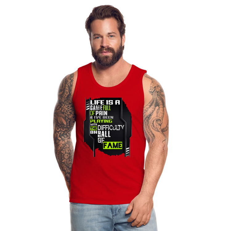 LIFE IS A GAME Men’s Premium Tank - red