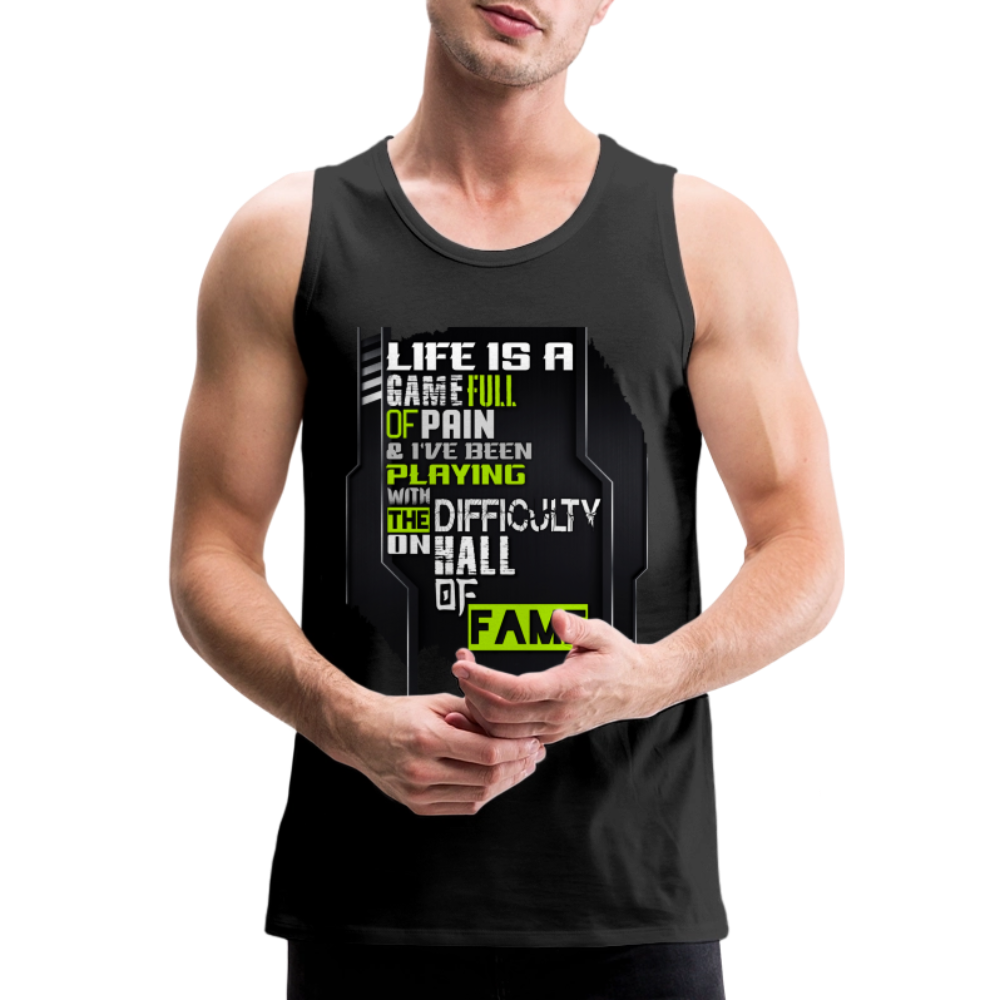 LIFE IS A GAME Men’s Premium Tank - black