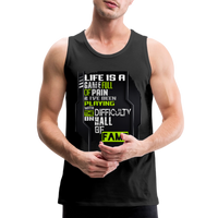 LIFE IS A GAME Men’s Premium Tank - black