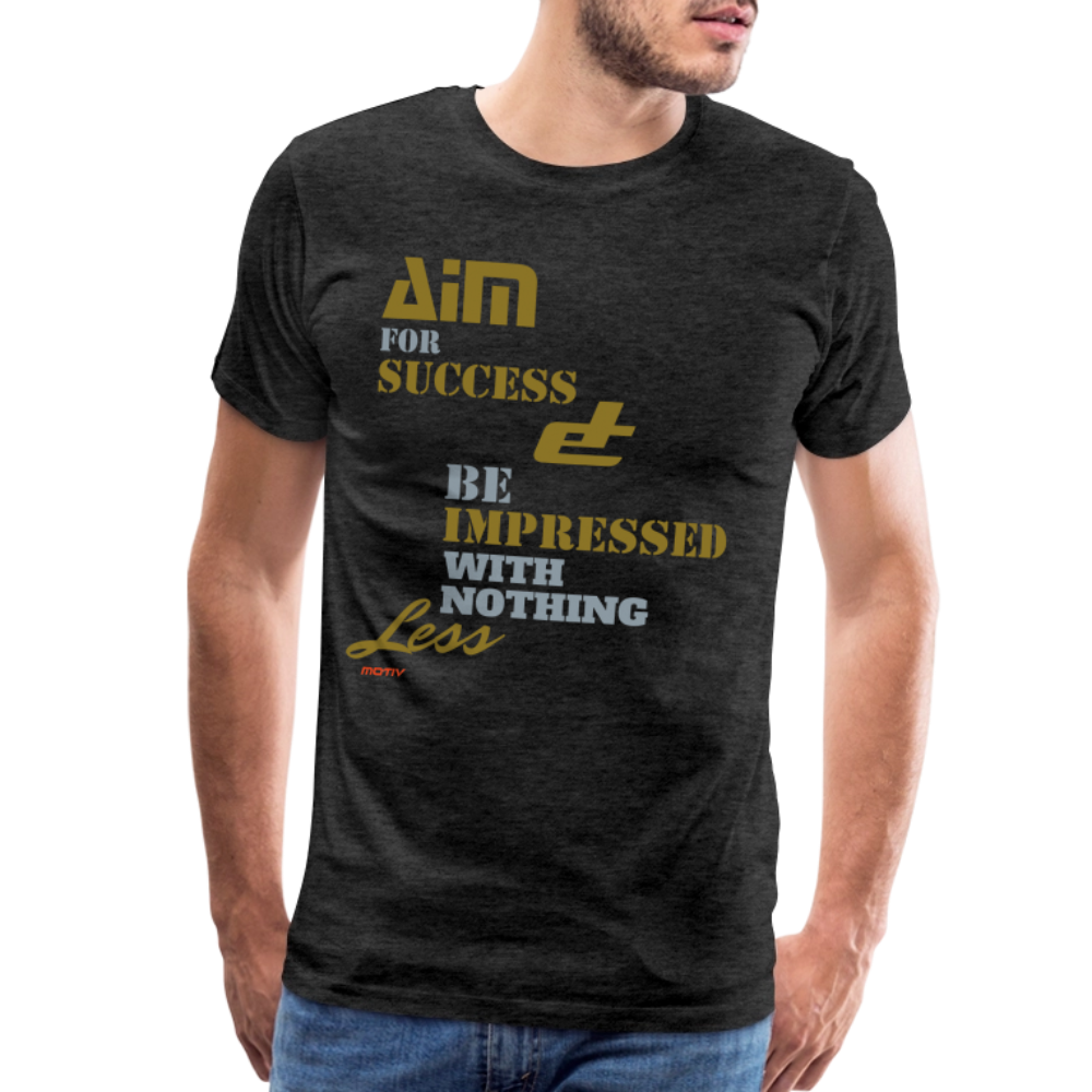 Aim For Success Men's Premium T-Shirt - charcoal grey