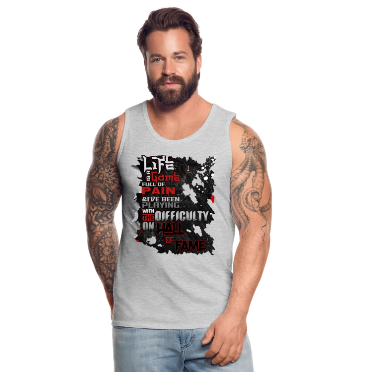 LIFE IS A GAME Men’s Premium Tank - heather gray