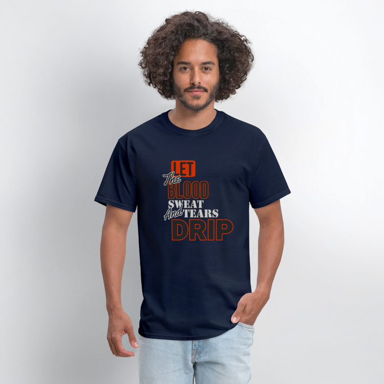 Blood, Sweat & Tears Half Sleeve Premium Tee - navy