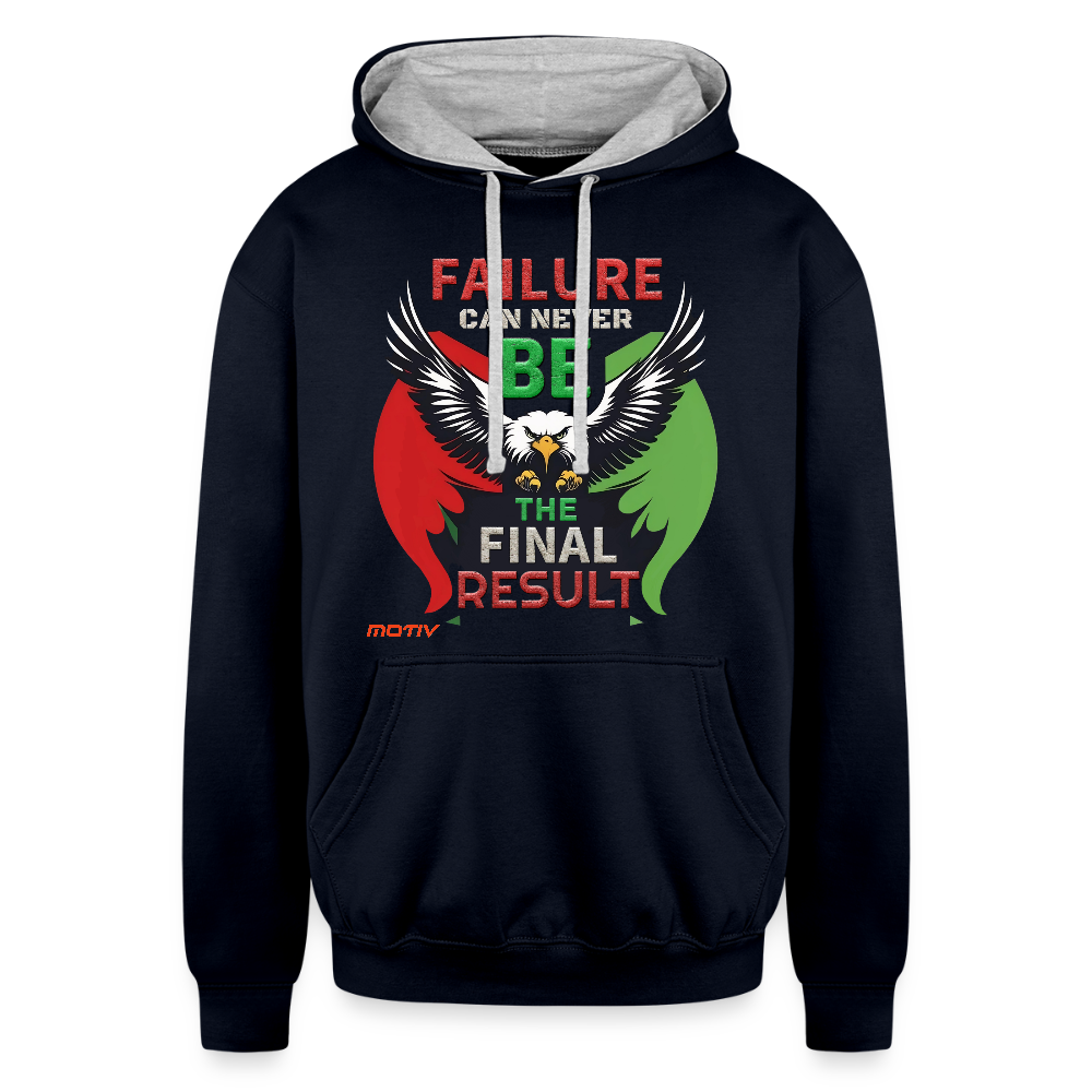 FINAL RESULT PALESTINE Edition 3 m/w Contrast Hoodie - navy/heather gray