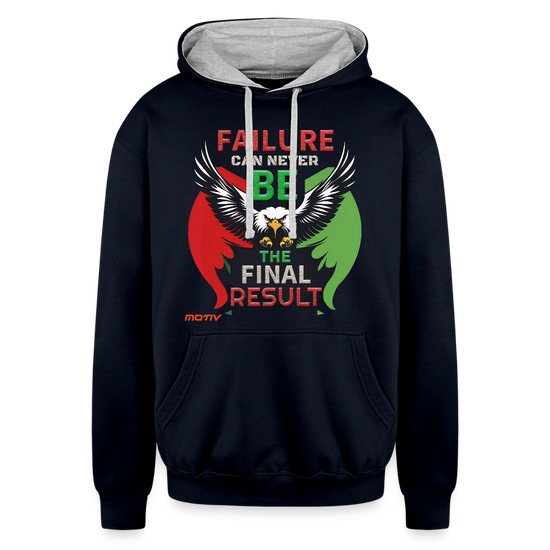 FINAL RESULT PALESTINE Edition 3 m/w Contrast Hoodie - navy/heather gray