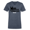 Mind Muscle Connection Men's V-Neck T-Shirt - heather navy