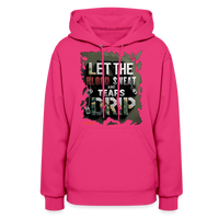 BLOOD SWEAT AND TEARS Women's Premium Quality  Hoodie - fuchsia