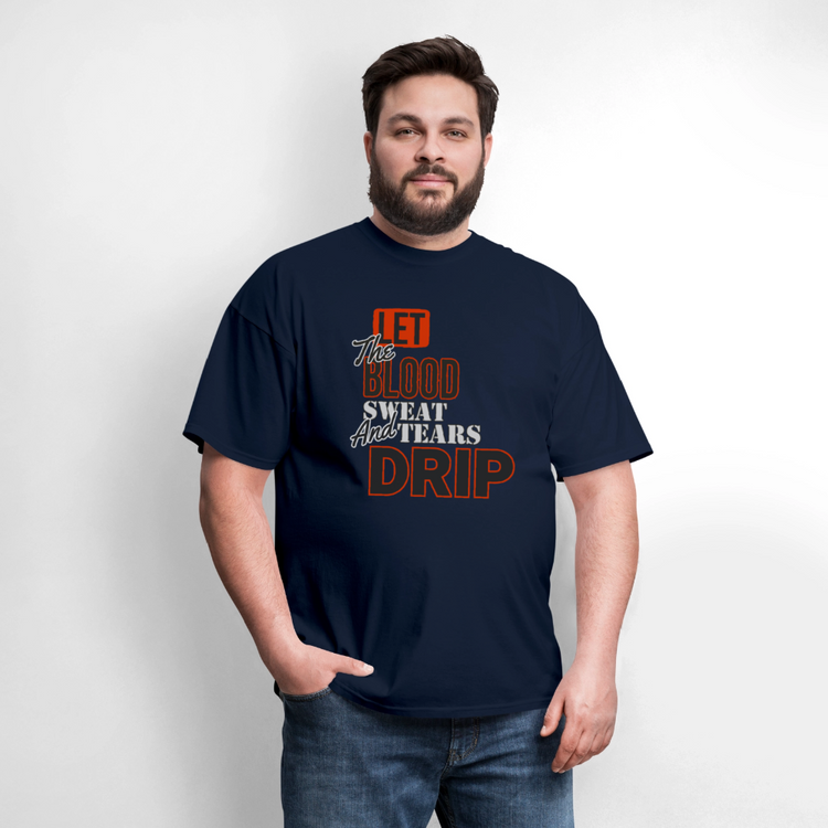 Blood, Sweat & Tears Half Sleeve Premium Tee - navy