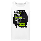 LIFE IS A GAME Men’s Premium Tank - white