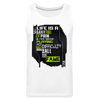 LIFE IS A GAME Men’s Premium Tank - white