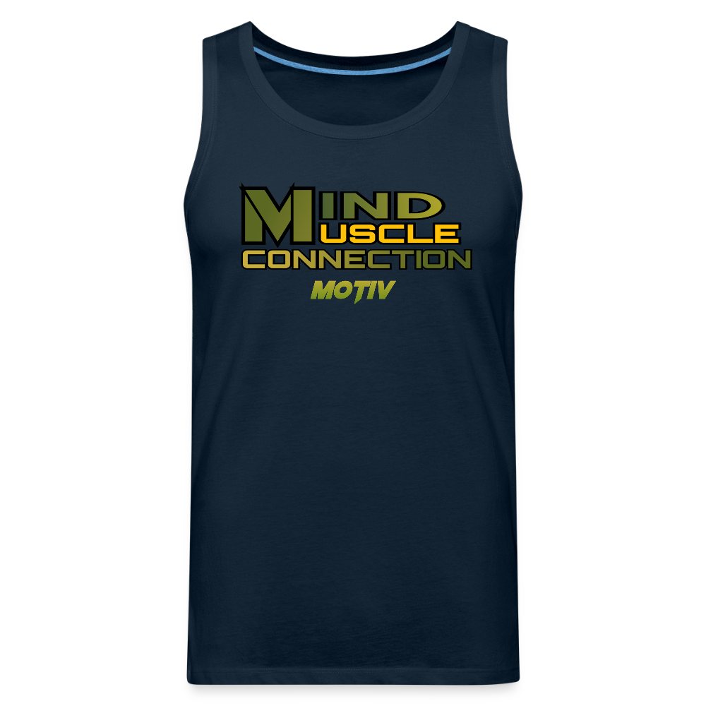 Mind Muscle Connection Men’s Premium Tank - deep navy