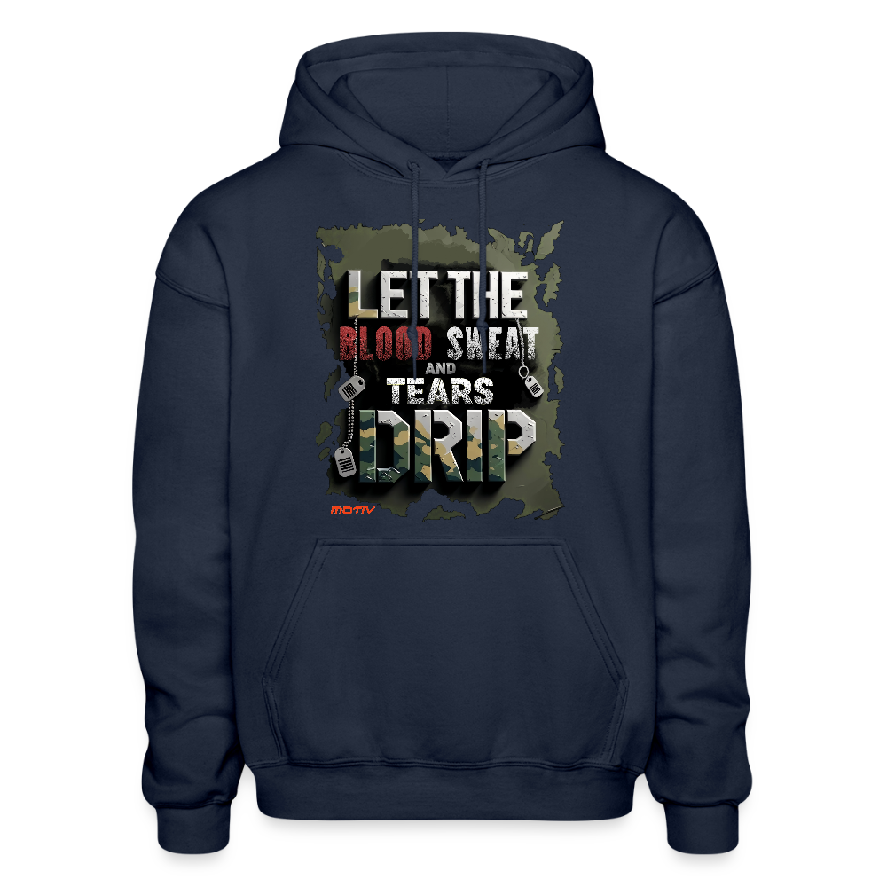 BLOOD SWEAT & TEARS Heavy Blend Adult Hoodie - navy