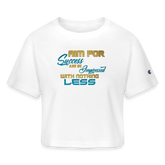 Aim For Success Women’s Champion Cropped T-Shirt - white