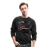 LIFE IS A GAME Crewneck Sweatshirt - black
