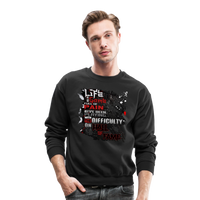 LIFE IS A GAME Crewneck Sweatshirt - black