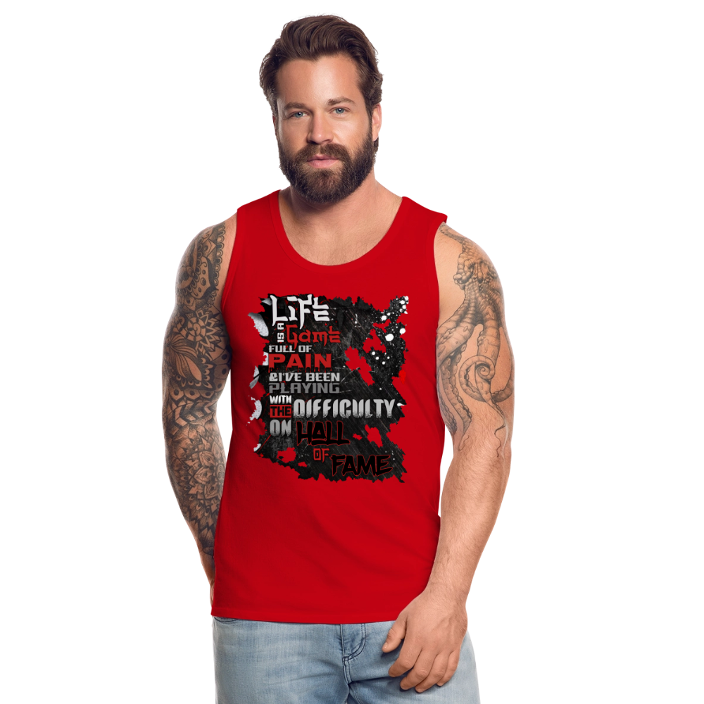 LIFE IS A GAME Men’s Premium Tank - red