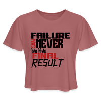 FINAL RESULT Women's Cropped T-Shirt - mauve