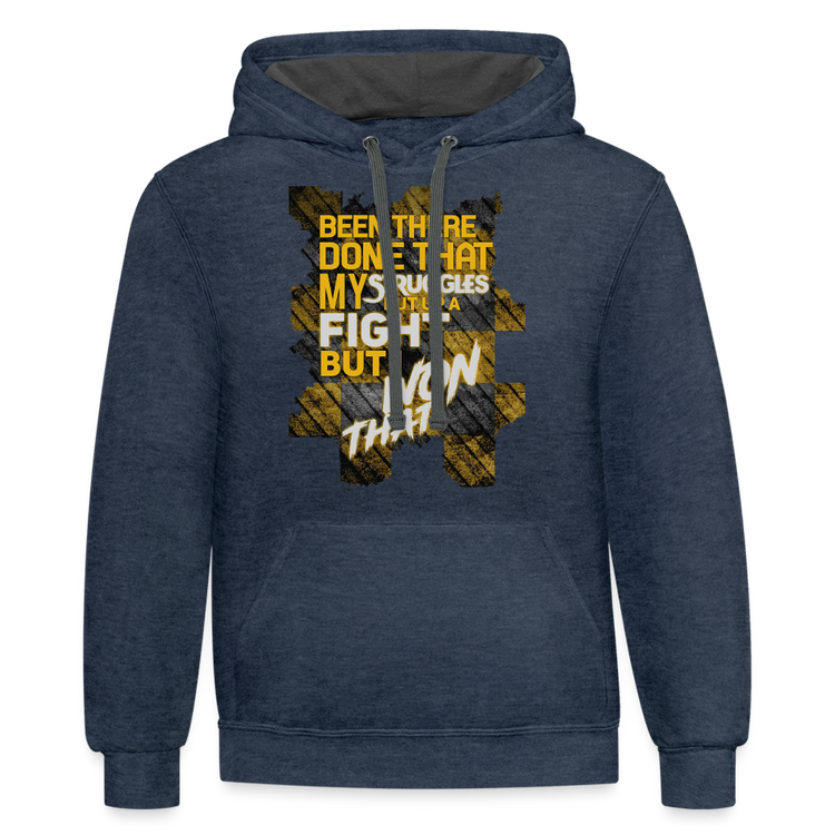 Been There Done That premium Hoodie - indigo heather/asphalt