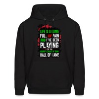 LIFE IS A GAME men's premium quality hoodie - black