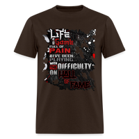 LIFE IS A GAME Men's T-Shirt | GILDAN 5000 - brown