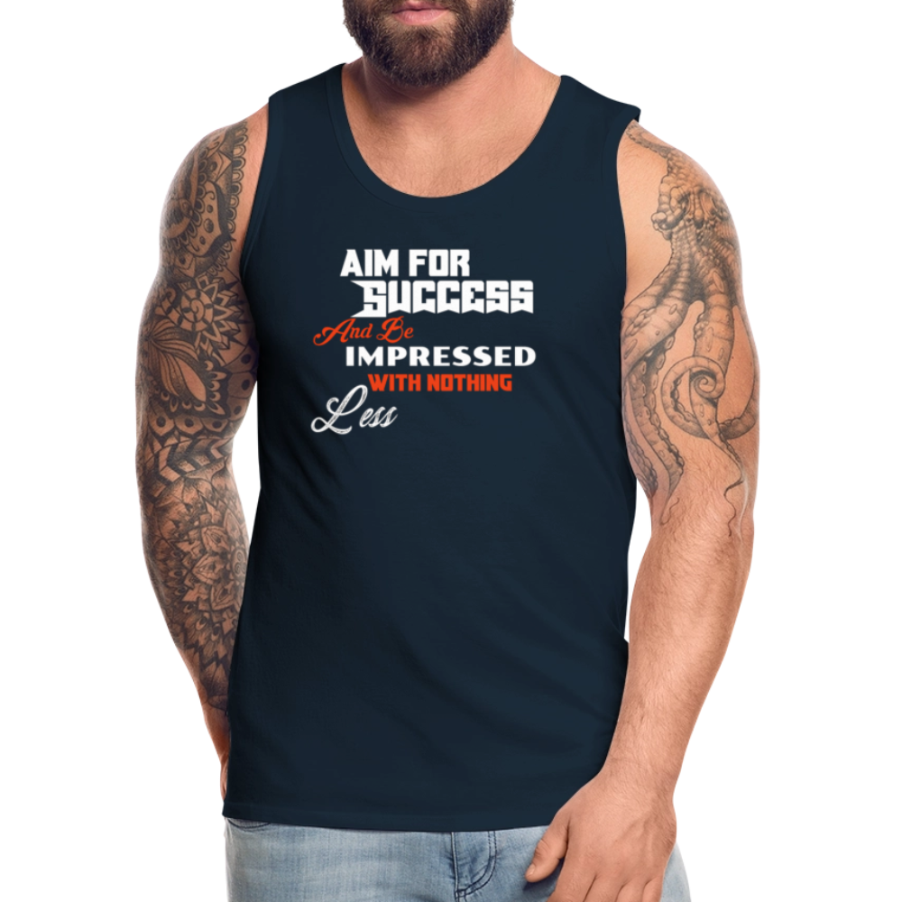 Aim For Success Men’s Premium Tank - deep navy