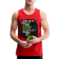 LIFE IS A GAME Men’s Premium Tank - red