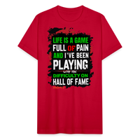 LIFE IS A GAME PALESTINE Edition  Men's T-Shirt by Bella + Canvas - red