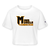 Mind Muscle Connection Women’s Champion Cropped T-Shirt - white