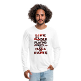 Lie Is A Game Premium Long Sleeve T-Shirt - white
