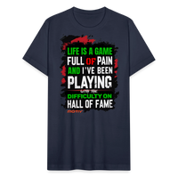 LIFE IS A GAME PALESTINE Edition  Men's T-Shirt by Bella + Canvas - navy