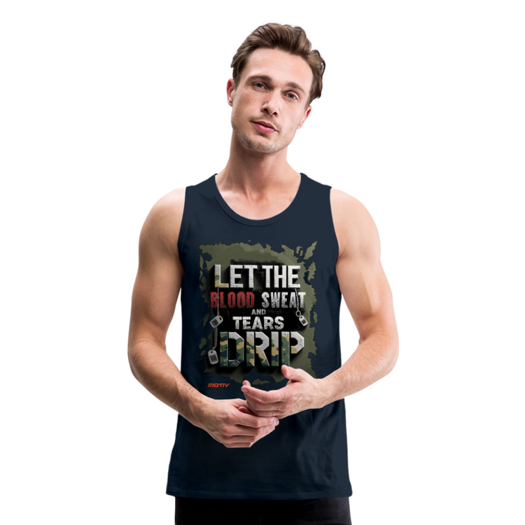 BLODD SWEAT & TEARS Men’s Premium Tank - deep navy