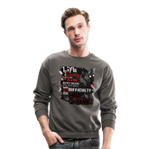 LIFE IS A GAME Crewneck Sweatshirt - asphalt gray